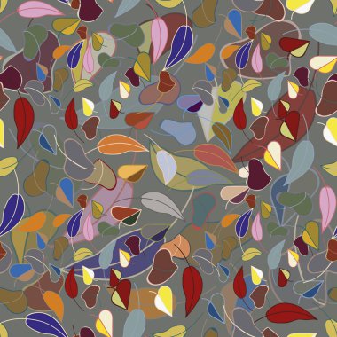 Güzel renk sonbahar yaprak düşmek seamless modeli.