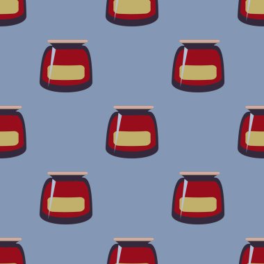 Kavanoz ile rustik ev konserve yeni dikişsiz desen arka planı için.