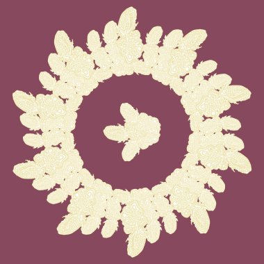 Stil zentangle yeni simetrik mandala doodle ile sanat esin kaynağı oldu. Duvar kağıdı, desen dolgularını, web sayfaları, yüzey dokuları için dekoratif nesne-ebilmek var olmak kullanılmış.