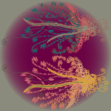 Yeni tasarım çalışmaları için el yapımı doodle ile soyut desen