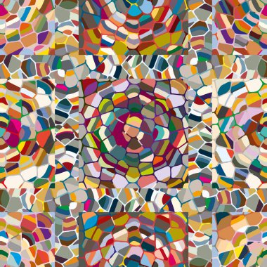 soyut renkli mozaik seamless modeli