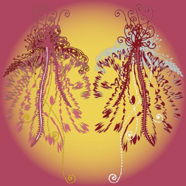 Yeni tasarım çalışmaları için el yapımı doodle ile soyut desen