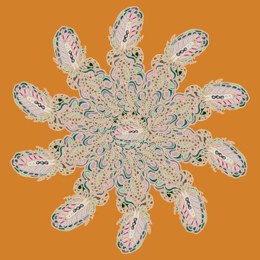 Stil zentangle yeni simetrik mandala doodle ile sanat esin kaynağı oldu. Duvar kağıdı, desen dolgularını, web sayfaları, yüzey dokuları için dekoratif nesne-ebilmek var olmak kullanılmış.