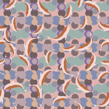 Renkli yunuslar Dikişsiz desen, çizim