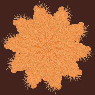 Stil zentangle yeni simetrik mandala doodle ile sanat esin kaynağı oldu. Duvar kağıdı, desen dolgularını, web sayfaları, yüzey dokuları için dekoratif nesne-ebilmek var olmak kullanılmış.