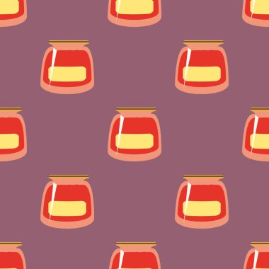 Kavanoz ile rustik ev konserve yeni dikişsiz desen arka planı için.