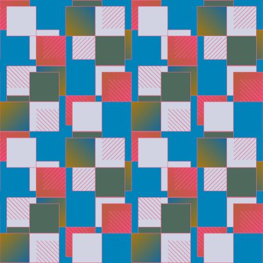 soyut geometrik renkli seamless modeli. vektör çizim