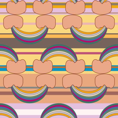 Gökkuşağı seamless modeli. Gökkuşağı Dizayn Tekstil, iç tasarım, keten, vb için. Şirin soyut çocuklar arka plan.