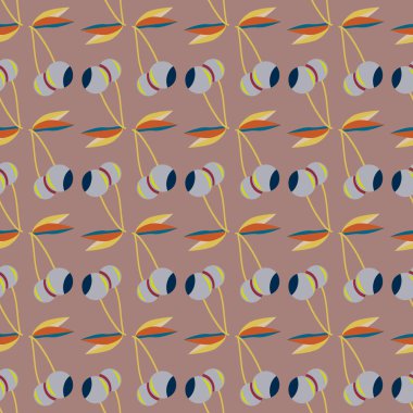 Kiraz, vektör çizim ile vektör seamless modeli 