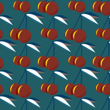 Kiraz için arka plan ile renkli seamless modeli. 