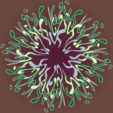 Yeni simetrik soyut mandala. Duvar kağıdı, desen dolgularını, web sayfaları, yüzey dokuları için dekoratif nesne-ebilmek var olmak kullanılmış.