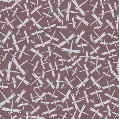 Dekoratif renkli seamless modeli ile şirin yusufçuk