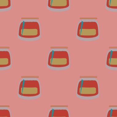 Kavanoz ile rustik ev konserve yeni dikişsiz desen arka planı için.