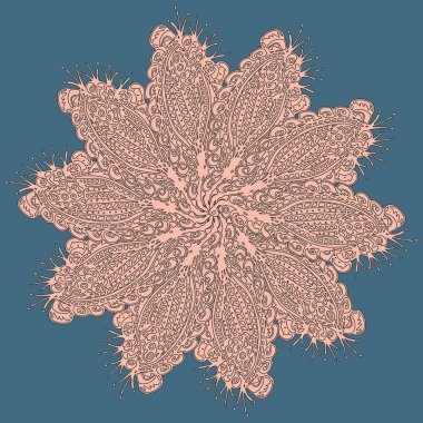 Stil zentangle yeni simetrik mandala doodle ile sanat esin kaynağı oldu. Duvar kağıdı, desen dolgularını, web sayfaları, yüzey dokuları için dekoratif nesne-ebilmek var olmak kullanılmış.