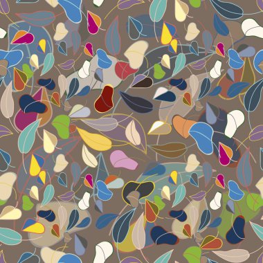 Güzel renk sonbahar yaprak düşmek seamless modeli.