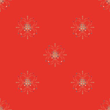 Renkli vintage seamless modeli, vektör çizim 