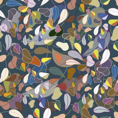 Güzel renk sonbahar yaprak düşmek seamless modeli.