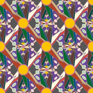 soyut geometrik renkli seamless modeli. vektör çizim