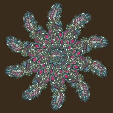 Stil zentangle yeni simetrik mandala doodle ile sanat esin kaynağı oldu. Duvar kağıdı, desen dolgularını, web sayfaları, yüzey dokuları için dekoratif nesne-ebilmek var olmak kullanılmış.