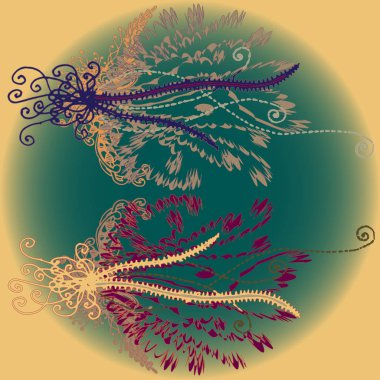 Yeni tasarım çalışmaları için el yapımı doodle ile soyut desen