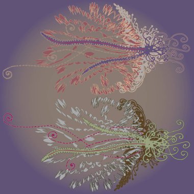 Yeni tasarım çalışmaları için el yapımı doodle ile soyut desen