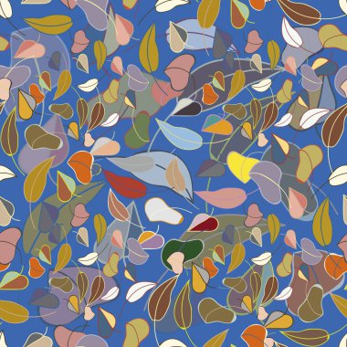 Güzel renk sonbahar yaprak düşmek seamless modeli.