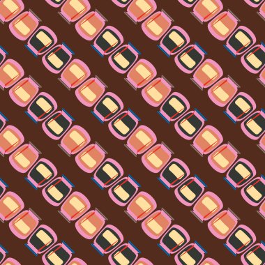 simetrik soyut desen, vektör çizim oluşturma 