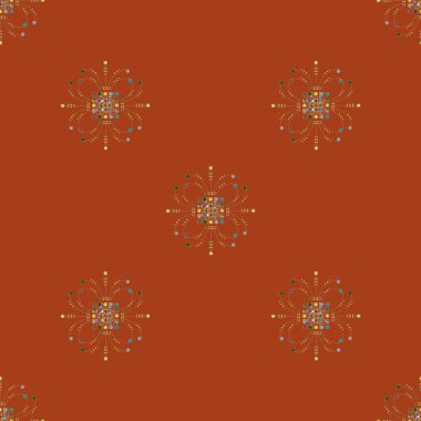 Renkli vintage seamless modeli, vektör çizim 