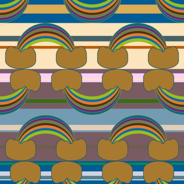 Gökkuşağı seamless modeli. Gökkuşağı Dizayn Tekstil, iç tasarım, keten, vb için. Şirin soyut çocuklar arka plan.