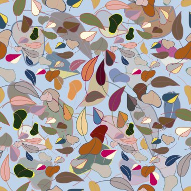 Güzel renk sonbahar yaprak düşmek seamless modeli.