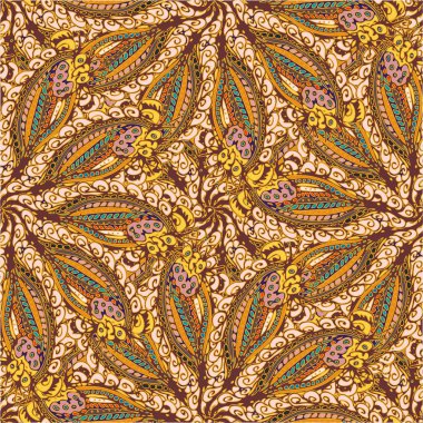 Soyut kumaş çiçek yaprakları arka plan, seamless modeli, vektör çizim