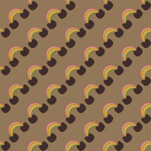 Rainbow Seamless Pattern Rainbows Design Textile Interior Design Linen Etc — стоковый вектор