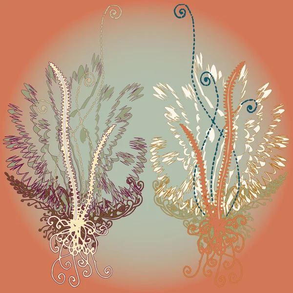 Yeni tasarım çalışmaları için el yapımı doodle ile soyut desen