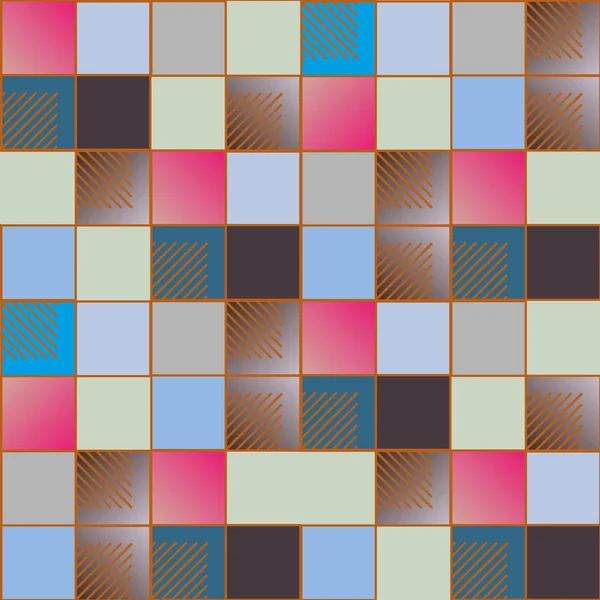抽象的な幾何学的なカラフルなシームレスなパターン ベクトル イラスト — ストックベクタ