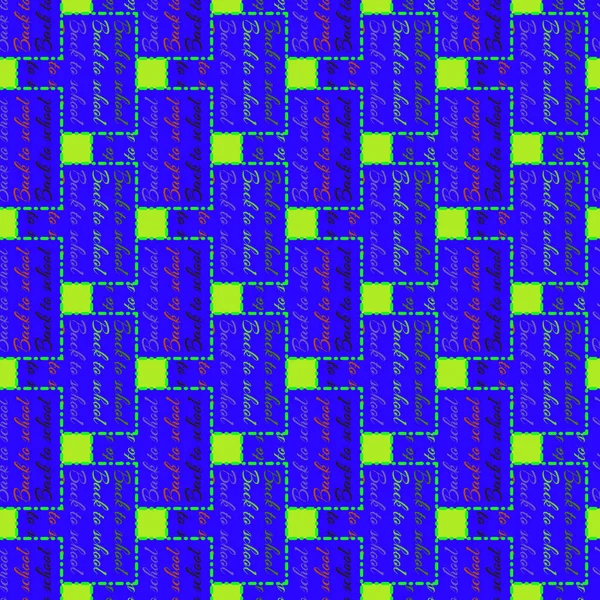 Vuelta Escuela Nuevo Patrón Sin Costuras Para Fondo — Vector de stock