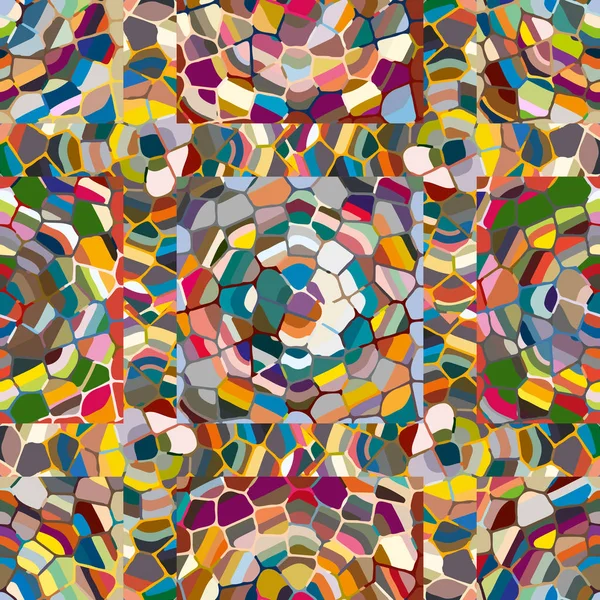 Patrón Sin Costura Mosaico Colorido Abstracto — Vector de stock