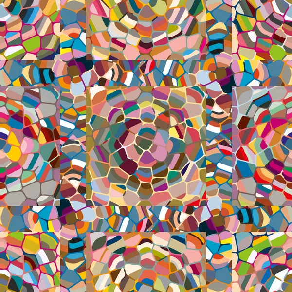 Patrón Sin Costura Mosaico Colorido Abstracto — Vector de stock