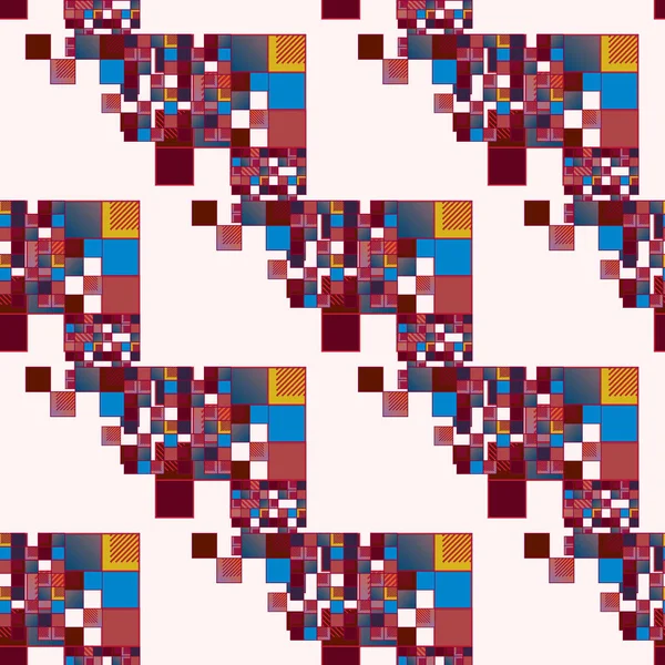Abstracte Geometrische Kleurrijke Naadloze Patroon Vectorillustratie — Stockvector