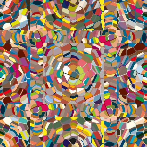 Patrón Sin Costura Mosaico Colorido Abstracto — Vector de stock