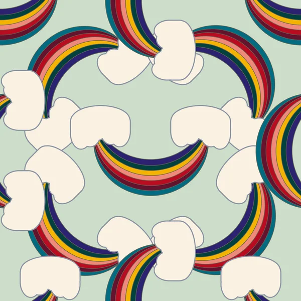 Patrón Sin Costura Del Arco Iris Diseño Arco Iris Para — Archivo Imágenes Vectoriales