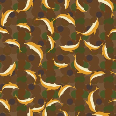 Renkli yunuslar Dikişsiz desen, çizim