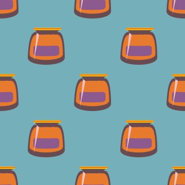 Kavanoz ile rustik ev konserve yeni dikişsiz desen arka planı için.