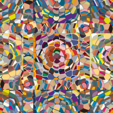 soyut renkli mozaik seamless modeli