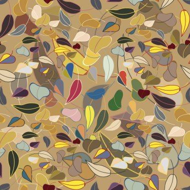 Güzel renk sonbahar yaprak düşmek seamless modeli.