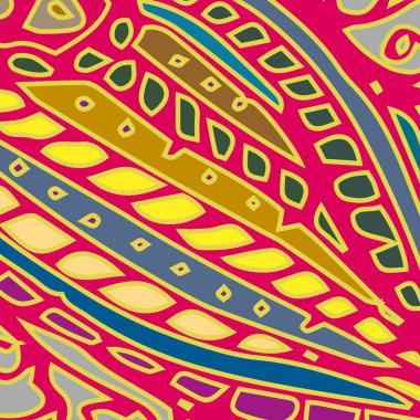 Zentangle arka plan çok renkli kaos seamless modeli örgü