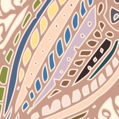 Zentangle arka plan çok renkli kaos seamless modeli örgü