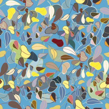 Güzel renk sonbahar yaprak düşmek seamless modeli.