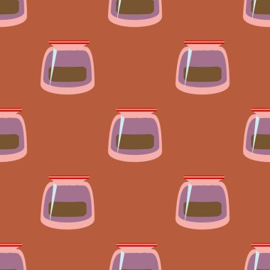 Kavanoz ile rustik ev konserve yeni dikişsiz desen arka planı için.