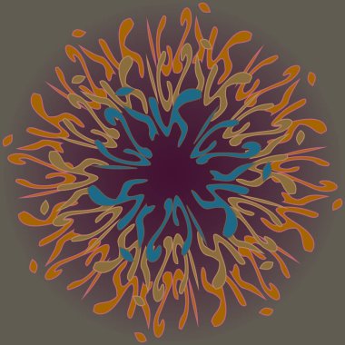 Yeni simetrik soyut mandala. Duvar kağıdı, desen dolgularını, web sayfaları, yüzey dokuları için dekoratif nesne-ebilmek var olmak kullanılmış.