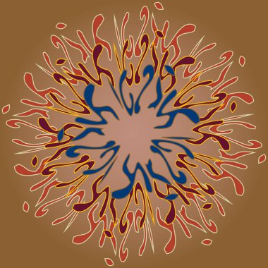 Yeni simetrik soyut mandala. Duvar kağıdı, desen dolgularını, web sayfaları, yüzey dokuları için dekoratif nesne-ebilmek var olmak kullanılmış.